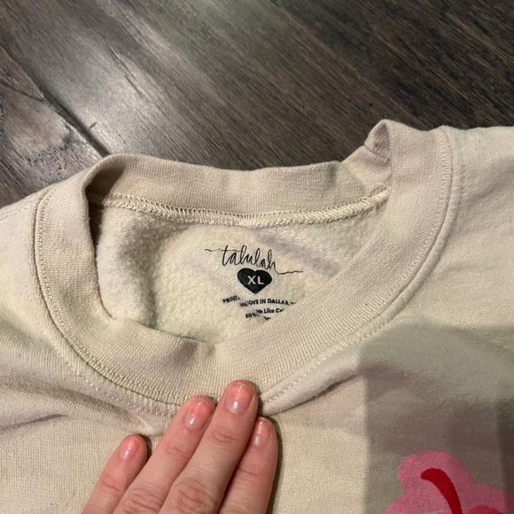 Talulah Oversized Sweatshirt XL Neutral Cozy Loungewear Minimalist Fit - Picture 3 of 4